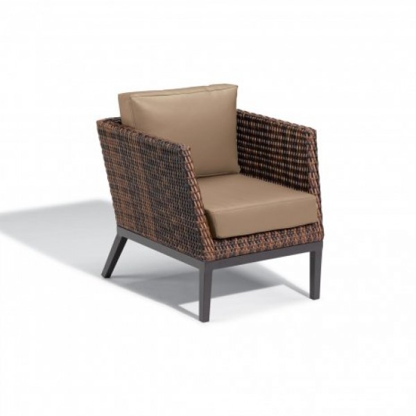 Hospitality Restauarant Hotel Pavion Woven Weave Salino Upholstered Outdoor Deep Seating Club Arm Chair